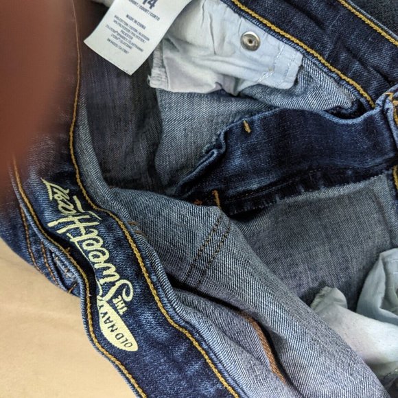 Old Navy Sweetheart Jeans Women size 14 Short Dark Blue - Picture 4 of 4